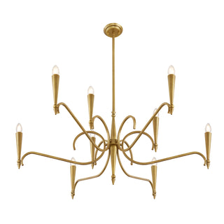 Tremont 9-Light Chandelier in Riviera Brass