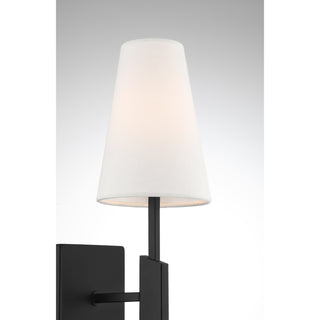 1-Light Wall Sconce in Matte Black