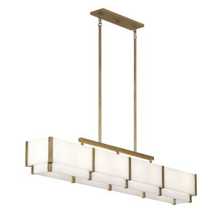 Orleans 8-Light Linear Chandelier in Distressed Gold