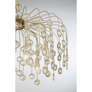 Irina 6-Light Chandelier in Noble Brass
