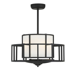 Oslo 4-Light Fan D'Lier in 
Matte Black