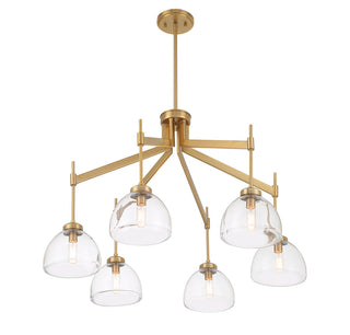 Corbin 6-Light Chandelier in Warm Brass