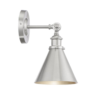 Glenn 1-Light Adjustable Wall Sconce in Satin Nickel