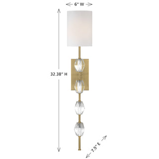 Sebring 1-Light Wall Sconce in Warm Brass