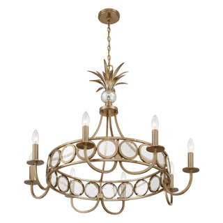 Hearst 8-Light Chandelier in Noble Brass