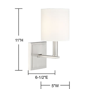 Waverly 1-Light Wall Sconce in Satin Nickel