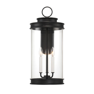 Englewood 3-Light Outdoor Wall Lantern in Matte Black