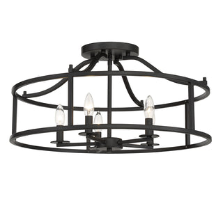 Stockton 5-Light Ceiling Light in Matte Black
