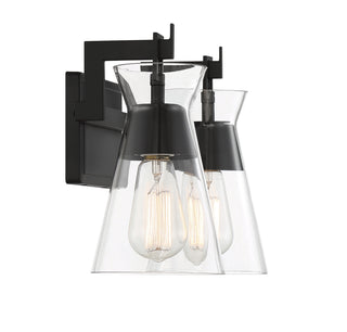 Lakewood 2-Light Bathroom Vanity Light in Matte Black