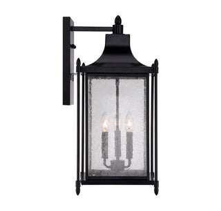 Dunnmore 3-Light Outdoor Wall Lantern in Black
