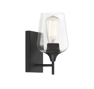 Octave 1-Light Wall Sconce in Matte Black