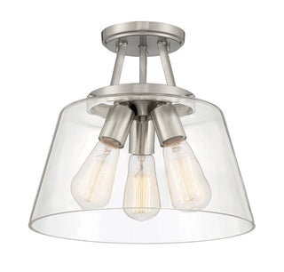 Calhoun 3-Light Ceiling Light in Satin Nickel