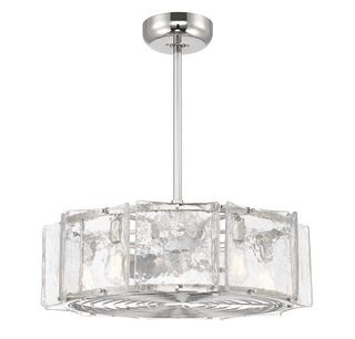 Genry 5-Light LED Fan D'Lier in Polished Nickel