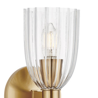 2-Light Wall Sconce in Natural Brass