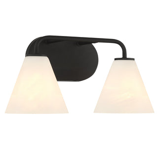 Blair 2-Light Bathroom Vanity Light in Matte Black