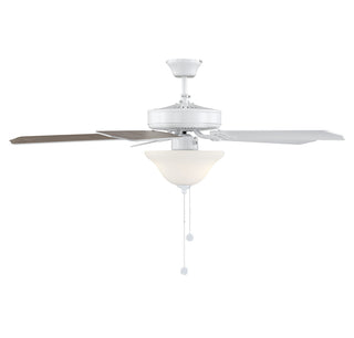 52" 2-Light Ceiling Fan in White
