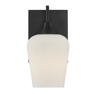Octave 1-Light Wall Sconce in Matte Black