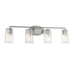 Sacremento 4-Light Bathroom Vanity Light in Satin Nickel