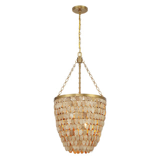 Catalan 4-Light Pendant in Warm Brass by Breegan Jane