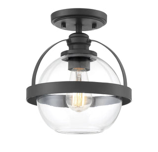 Pendleton 1-Light Ceiling Light in 
Matte Black