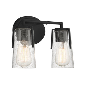 Sacremento 2-Light Bathroom Vanity Light in Black
