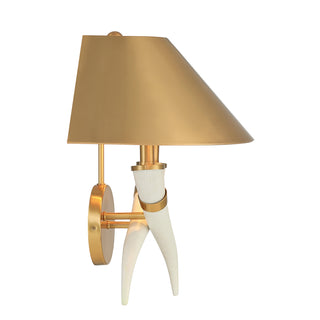 Hearne 2-Light Wall Sconce in Warm Brass by Dann Foley