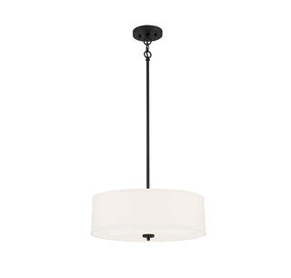 3-Light Pendant in Matte Black