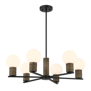Jarrell 6-Light Chandelier in Matte Black