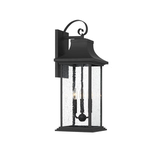 Hancock 3-Light Outdoor Wall Lantern in Matte Black