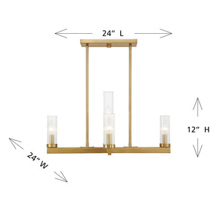 Carina 5-Light Chandelier in Warm Brass