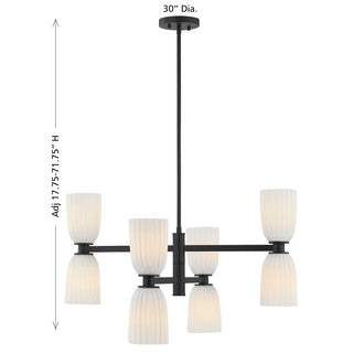 Baldwin 8-Light Chandelier in Matte Black