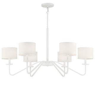 6-Light Chandelier in Bisque White