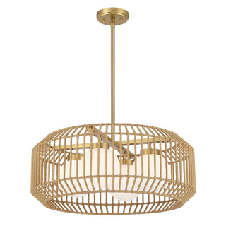 Pastis 4-Light Pendant in Warm Brass