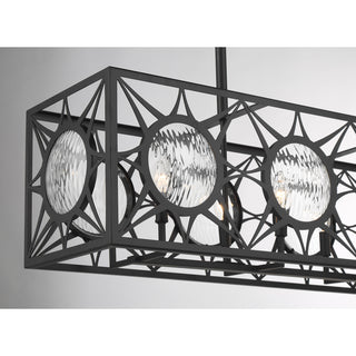 Balfour 8-Light Linear Chandelier in Matte Black