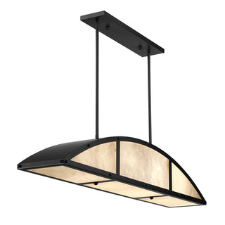 Legacy 4-Light Linear Chandelier in Matte Black by Breegan Jane