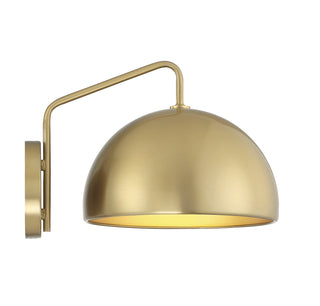 1-Light Wall Sconce in Natural Brass