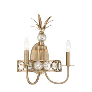 Hearst 2-Light Wall Sconce in Noble Brass