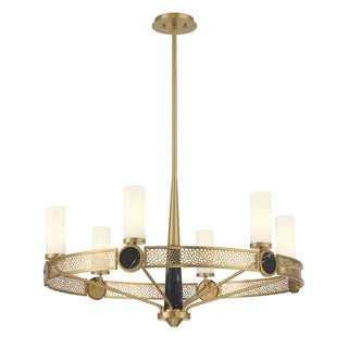 Farrell 6-Light Chandelier in Warm Brass by Dann Foley