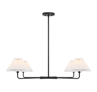 4-Light Chandelier in Matte Black