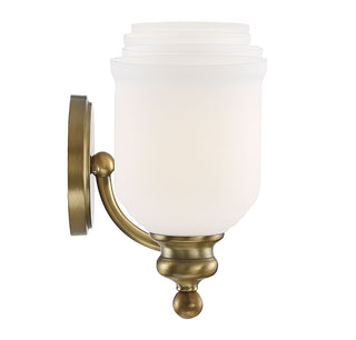 Melrose 4-Light Bathroom Vanity Light in Warm Brass