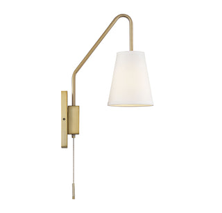 Owen 1-Light Adjustable Wall Sconce in Warm Brass