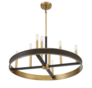 Chaucer 8-Light Chandelier in Warm Brass