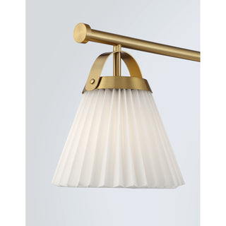 3-Light Linear Chandelier in Natural Brass