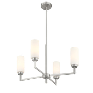4-Light Chandelier in Brushed Nickel