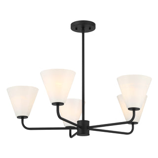 Blair 5-Light Chandelier in Matte Black
