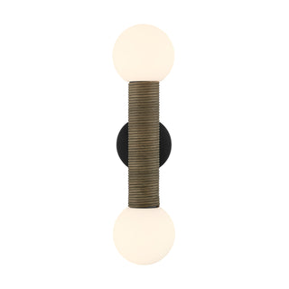 Jarrell 2-Light Wall Sconce in Matte Black