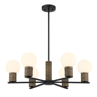 Jarrell 6-Light Chandelier in Matte Black