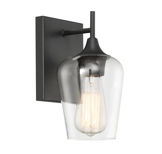 Octave 1-Light Wall Sconce in Matte Black