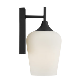 Octave 1-Light Wall Sconce in Matte Black