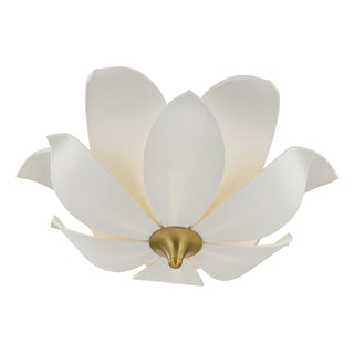 Elsie 6-Light Convertible Semi-Flush or Pendant in Warm Brass by Breegan Jane